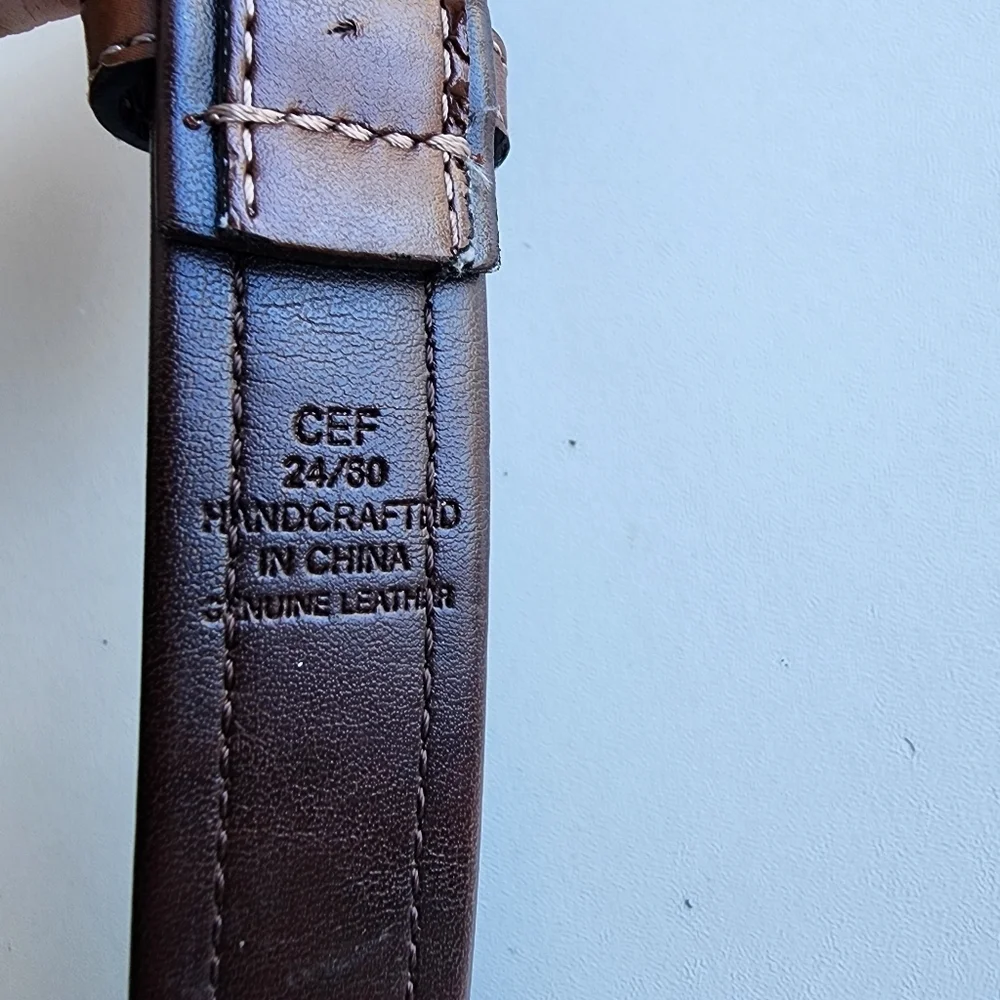 Nautica Boys Classic Clean Minimalist Leather Kids Belt Dark Brown 24/ 30